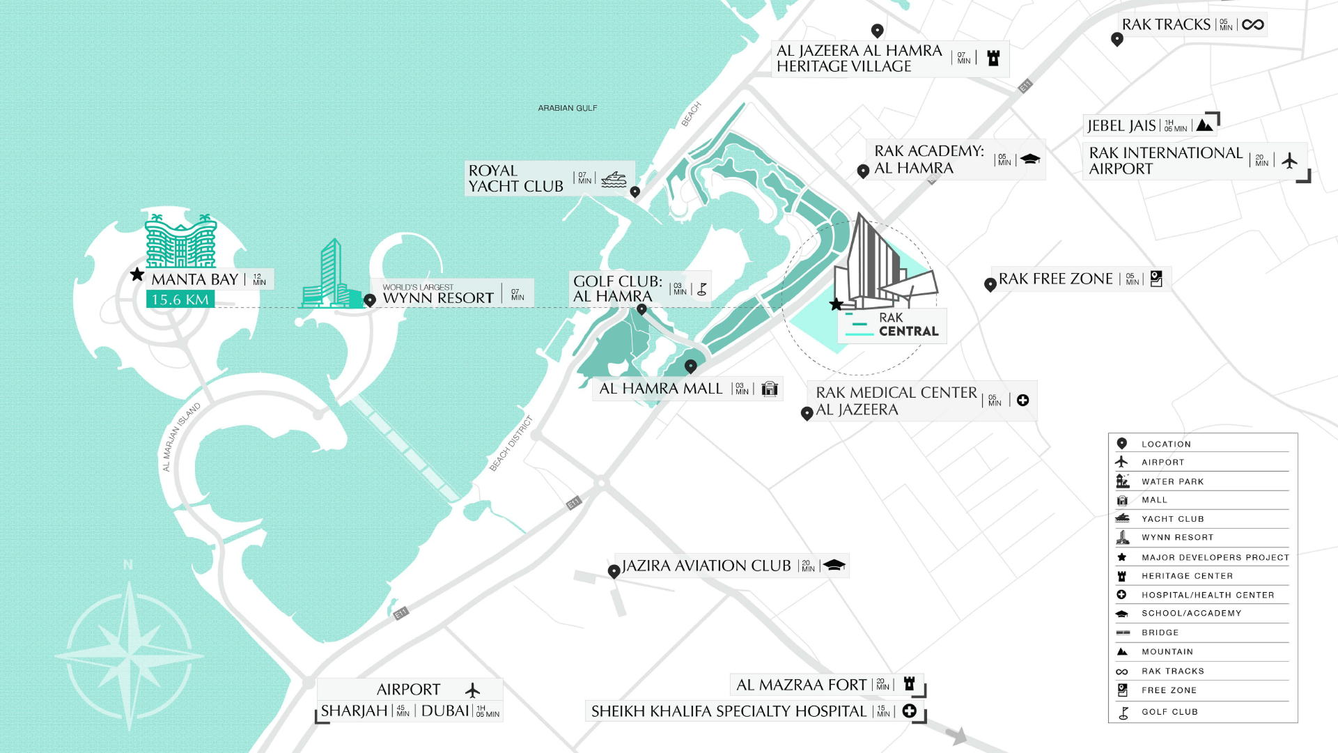 Colibri Views RAK Central map